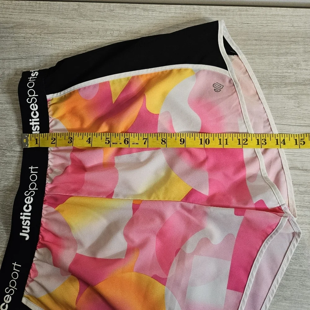Justice Girls Board Swim Shorts Sport Camo XL 16/18 Pink Orange Lined